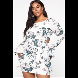 NWT Fashion Nova floral mini dress size 1X